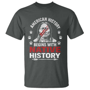 Native American History T Shirt Indigenous Peoples Tribal Pride TS10 Dark Heather Print Your Wear