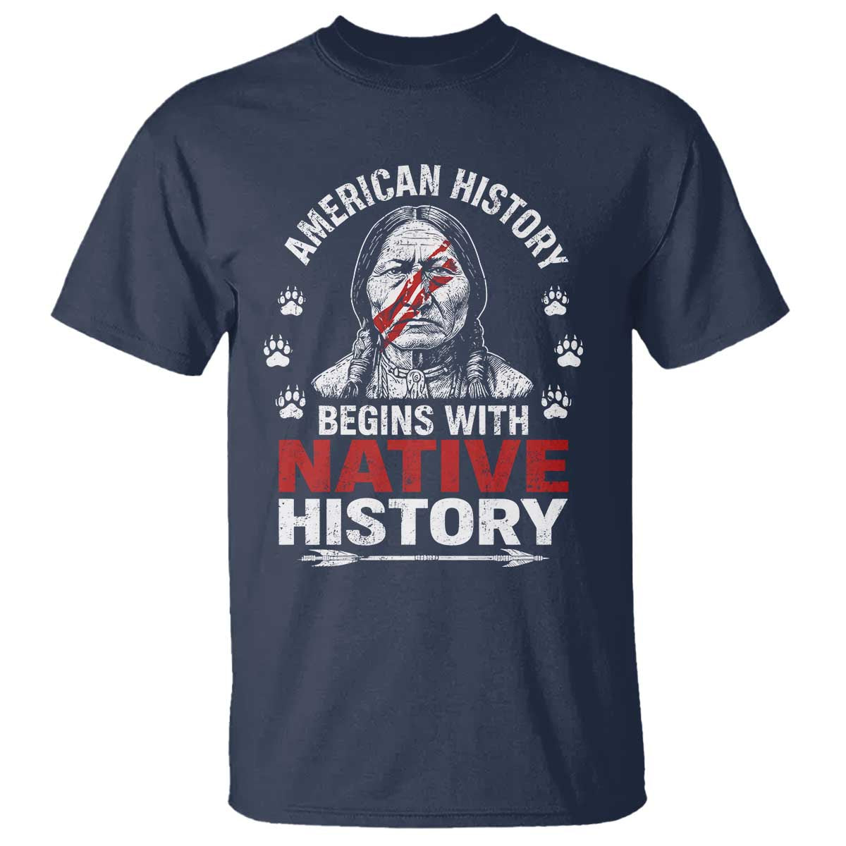Native American History T Shirt Indigenous Peoples Tribal Pride TS10 Navy Print Your Wear