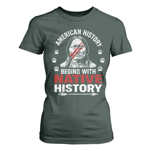 Native American History T Shirt For Women Indigenous Peoples Tribal Pride TS10 Dark Forest Green Print Your Wear