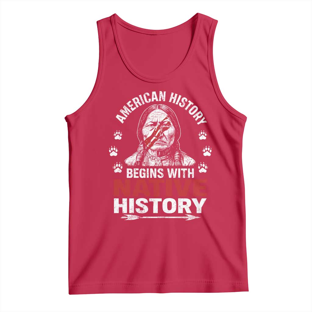 Native American History Tank Top Indigenous Peoples Tribal Pride TS10 Red Print Your Wear