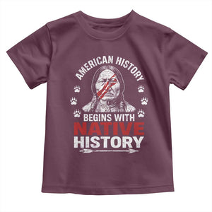 Native American History Toddler T Shirt Indigenous Peoples Tribal Pride TS10 Maroon Print Your Wear