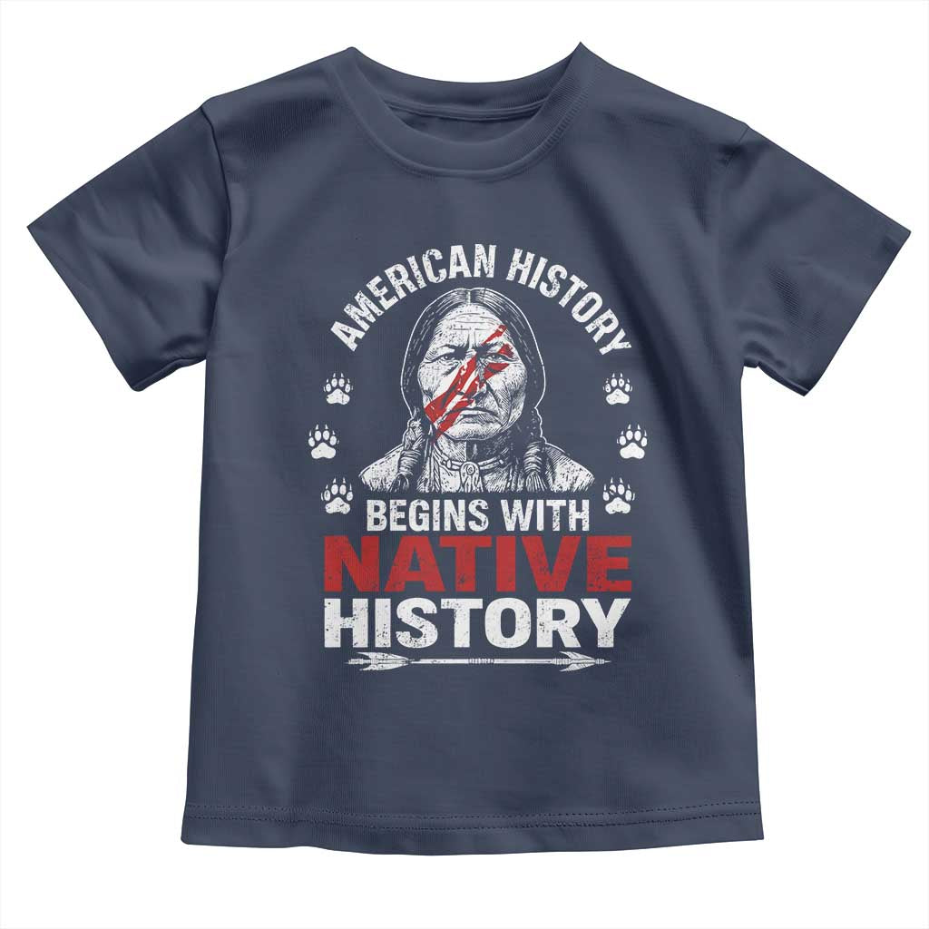 Native American History Toddler T Shirt Indigenous Peoples Tribal Pride TS10 Navy Print Your Wear