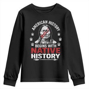 Native American History Youth Sweatshirt Indigenous Peoples Tribal Pride TS10 Black Print Your Wear