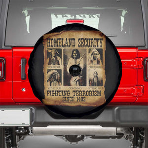 Vintage Native American Spare Tire Cover Homeland Security Fighting Terrorism Since 1492 TS10 Black Print Your Wear