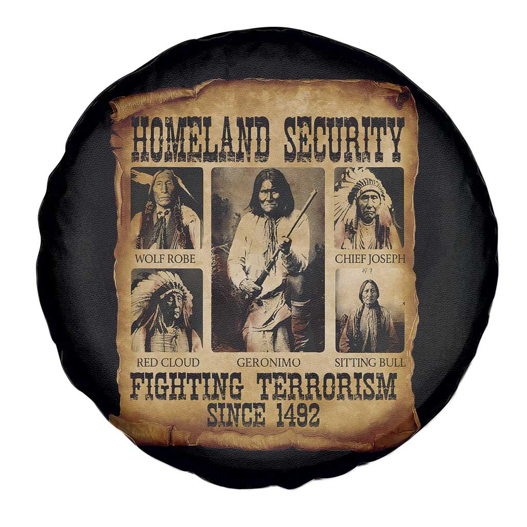Vintage Native American Spare Tire Cover Homeland Security Fighting Terrorism Since 1492 TS10 Print Your Wear