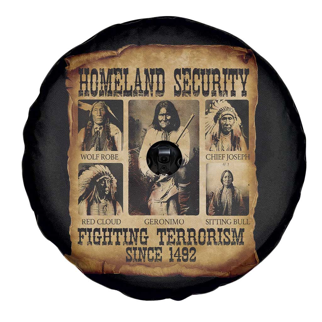 Vintage Native American Spare Tire Cover Homeland Security Fighting Terrorism Since 1492 TS10 Print Your Wear