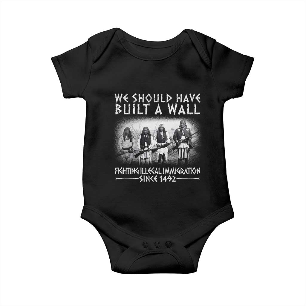Vintage Native American Baby Onesie We Should Have Built A Wall TS10 Black Print Your Wear