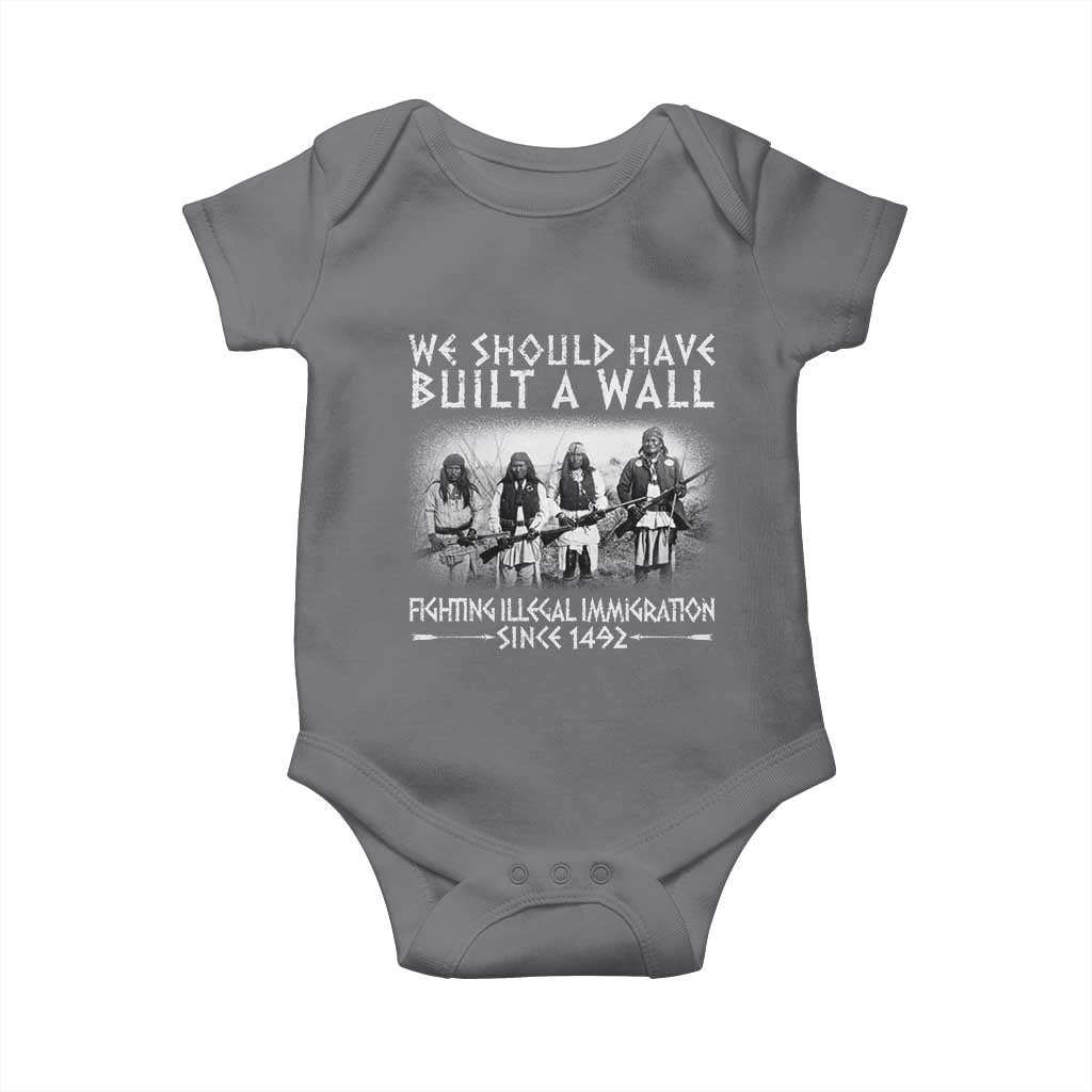 Vintage Native American Baby Onesie We Should Have Built A Wall TS10 Charcoal Print Your Wear