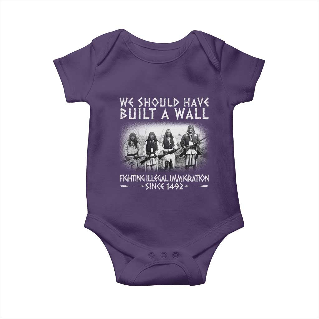 Vintage Native American Baby Onesie We Should Have Built A Wall TS10 Purple Print Your Wear