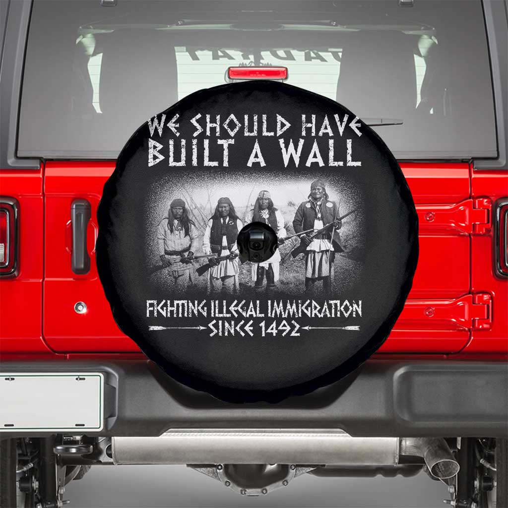Vintage Native American Spare Tire Cover We Should Have Built A Wall TS10 Black Print Your Wear