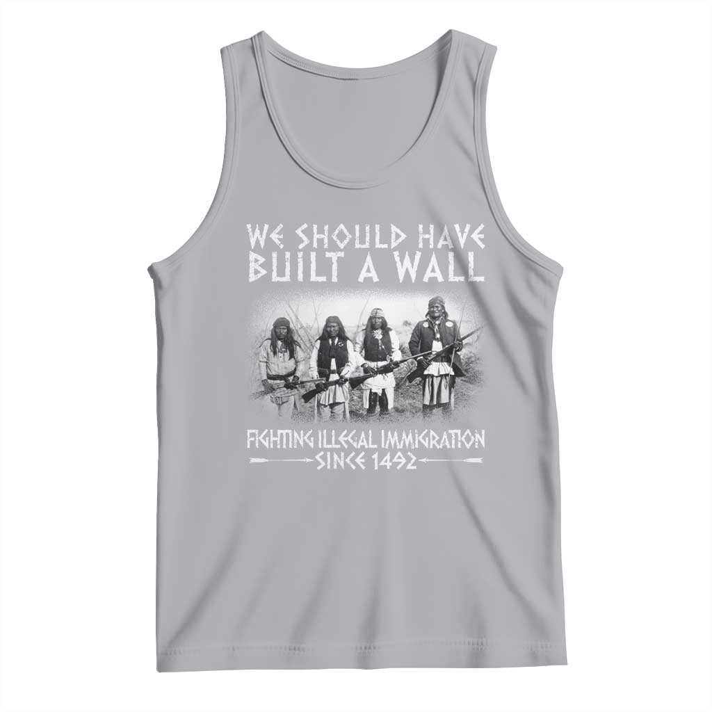 Vintage Native American Tank Top We Should Have Built A Wall TS10 Athletic Heather Print Your Wear