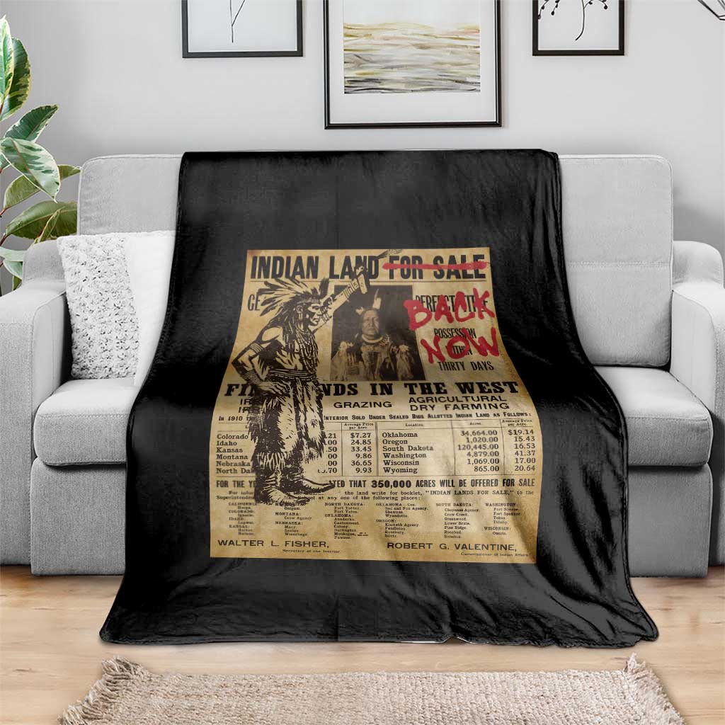 Native American Throw Blanket Indian Land For Back Now TS10 Print Your Wear