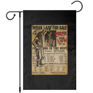 Native American Garden Flag Indian Land For Back Now TS10 Black Print Your Wear