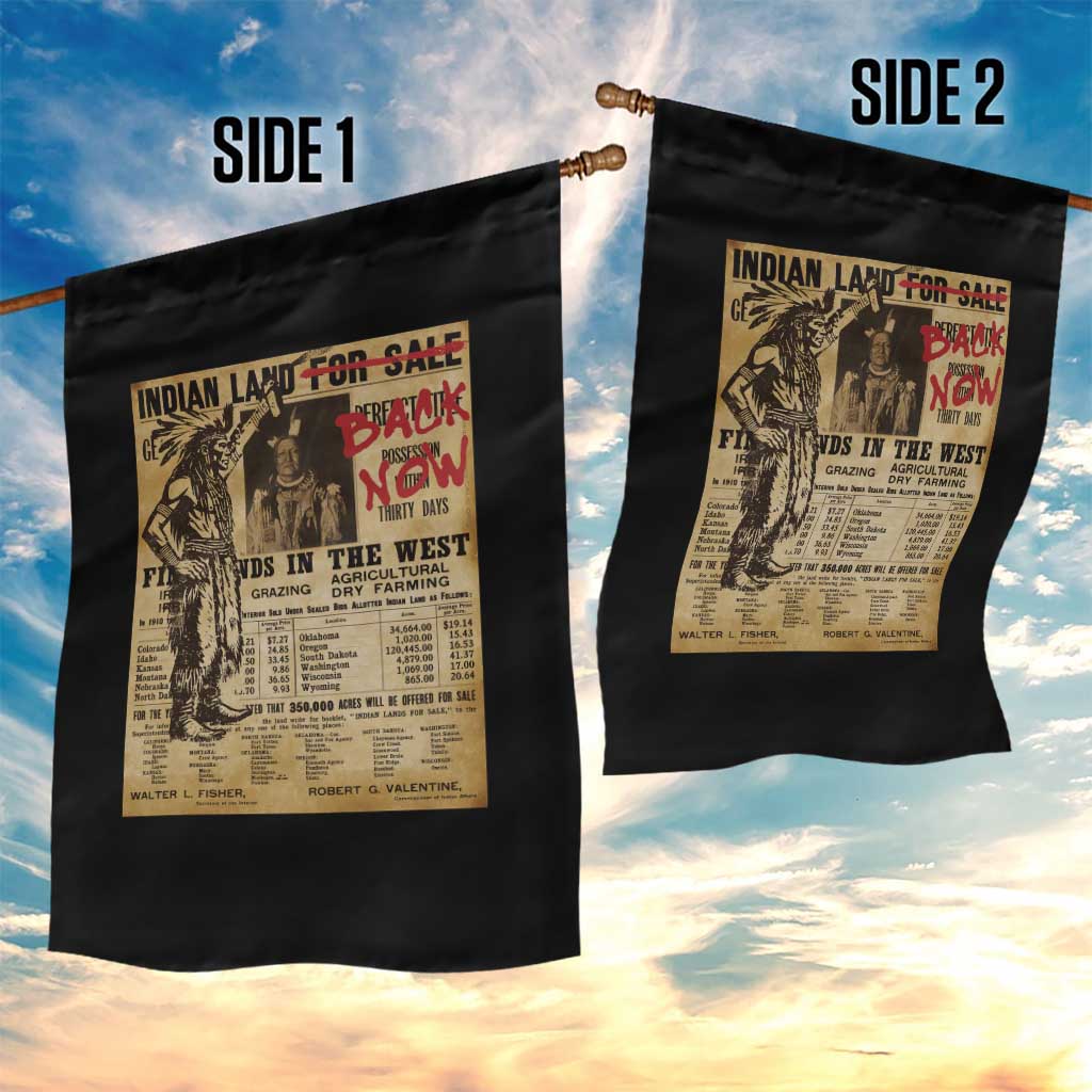 Native American Garden Flag Indian Land For Back Now TS10 Print Your Wear