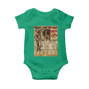 Native American Baby Onesie Indian Land For Back Now TS10 Irish Green Print Your Wear