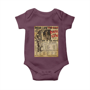 Native American Baby Onesie Indian Land For Back Now TS10 Maroon Print Your Wear