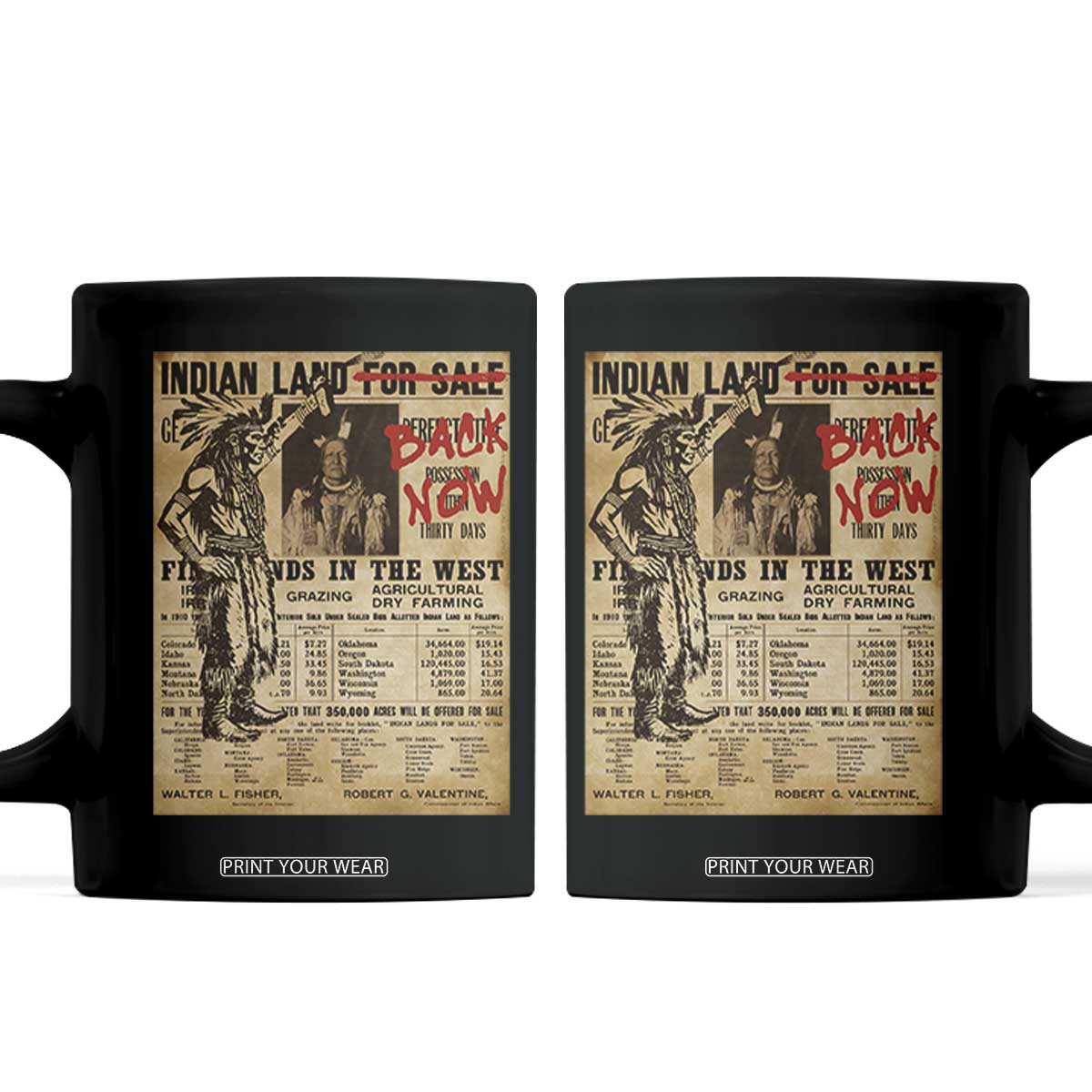 Native American Coffee Mug Indian Land For Back Now TS10 Black Print Your Wear