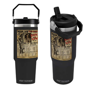 Native American Flip Straw Tumbler Indian Land For Back Now TS10 One Size: 30 oz Black Print Your Wear