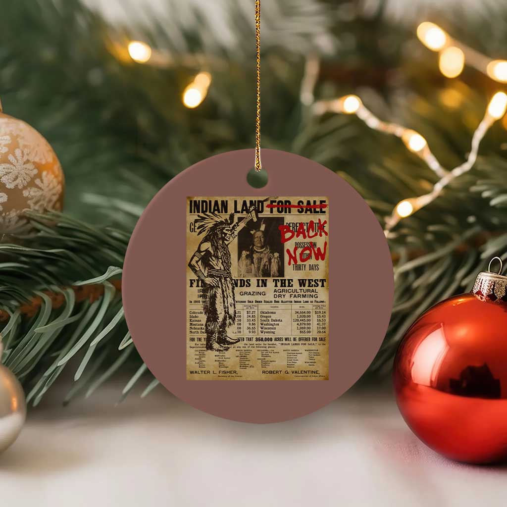 Native American Ceramic Ornament Indian Land For Back Now TS10 1pc Mocha Print Your Wear