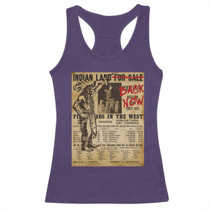 Native American Racerback Tank Top Indian Land For Back Now TS10 Purple Print Your Wear