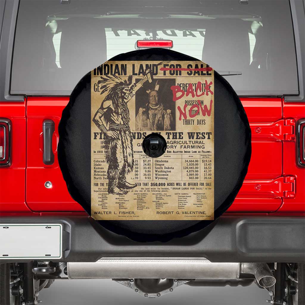 Native American Spare Tire Cover Indian Land For Back Now TS10 Black Print Your Wear