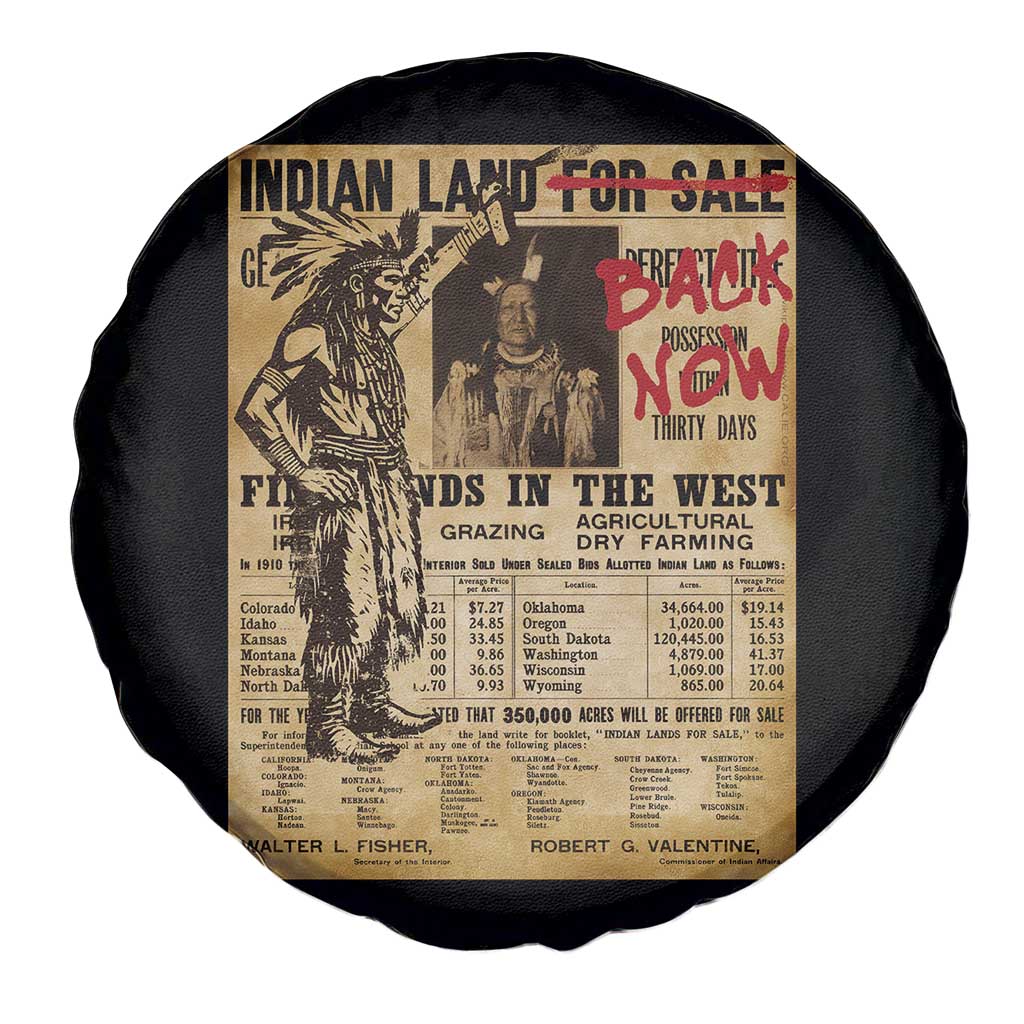 Native American Spare Tire Cover Indian Land For Back Now TS10 Print Your Wear