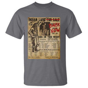 Native American T Shirt Indian Land For Back Now TS10 Charcoal Print Your Wear