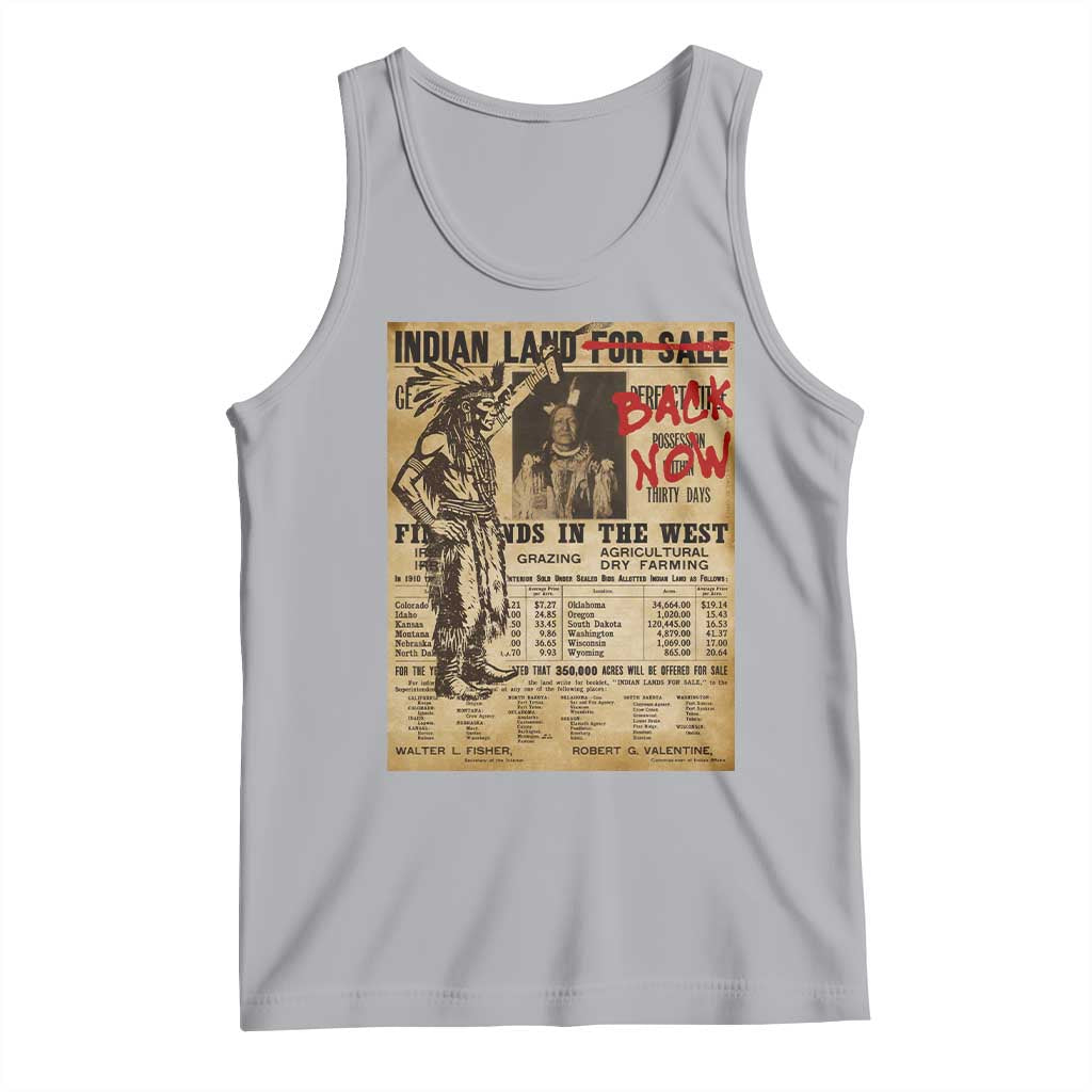 Native American Tank Top Indian Land For Back Now TS10 Athletic Heather Print Your Wear
