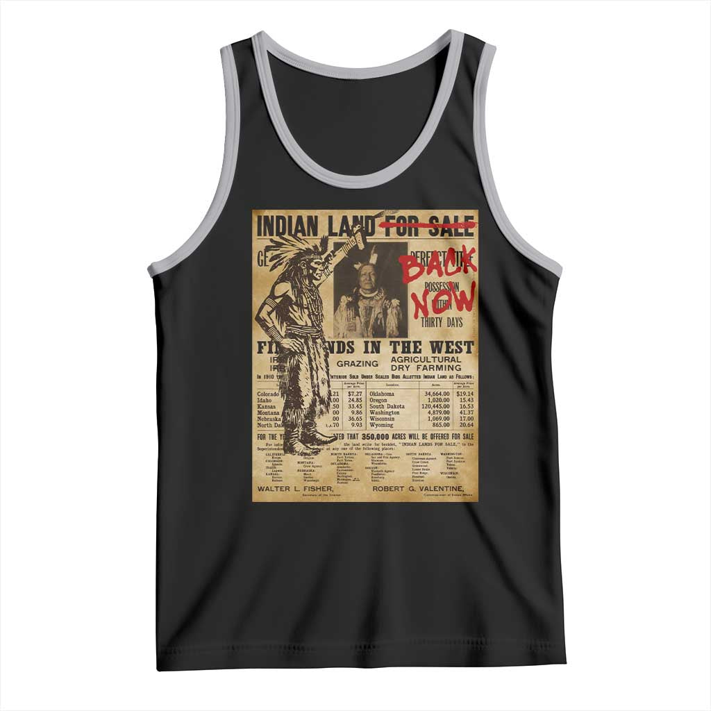 Native American Tank Top Indian Land For Back Now TS10 Black Athletic Heather Print Your Wear