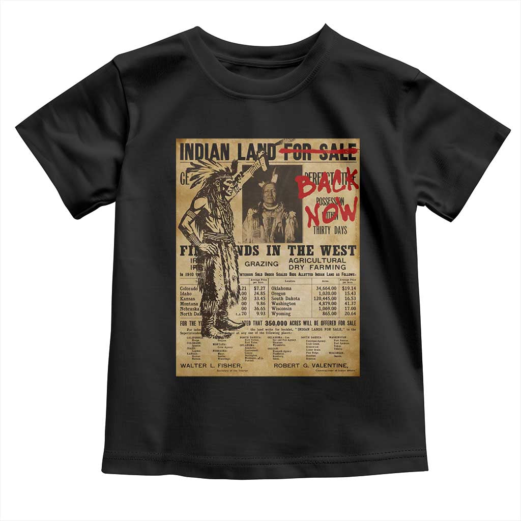 Native American Toddler T Shirt Indian Land For Back Now TS10 Black Print Your Wear