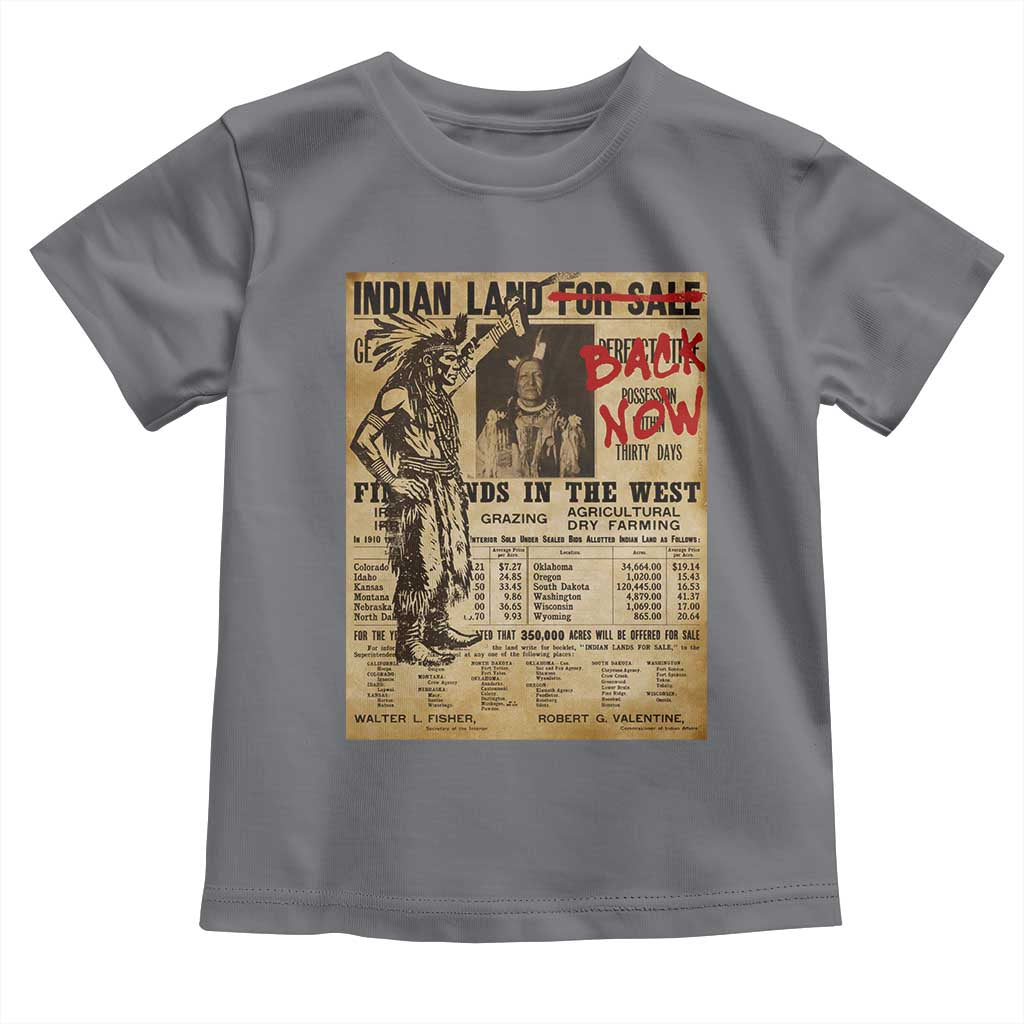 Native American Toddler T Shirt Indian Land For Back Now TS10 Charcoal Print Your Wear