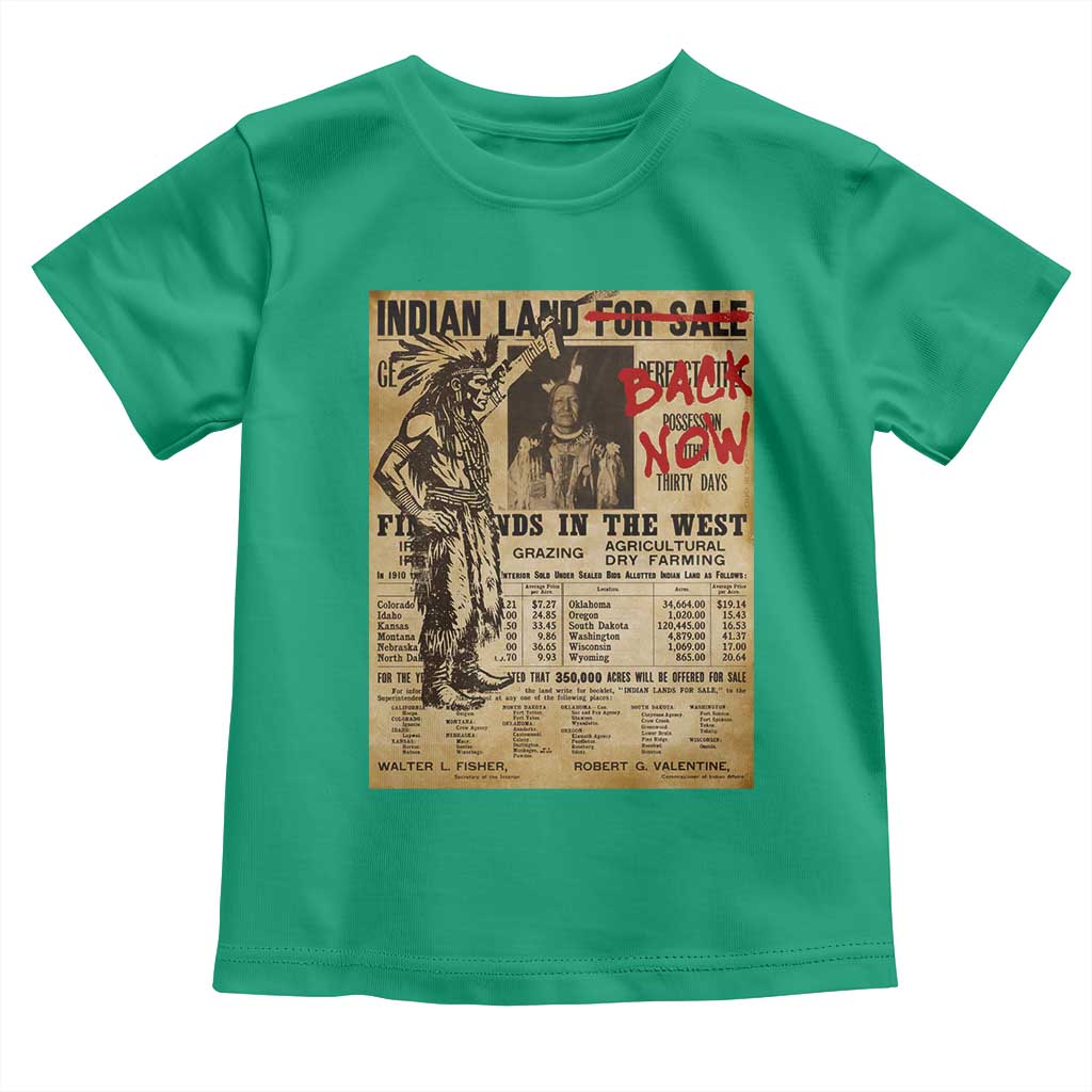 Native American Toddler T Shirt Indian Land For Back Now TS10 Irish Green Print Your Wear