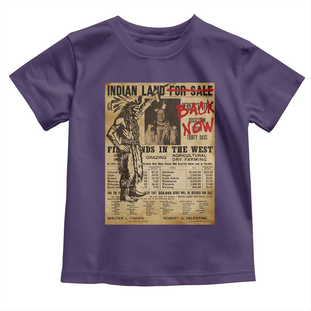Native American Toddler T Shirt Indian Land For Back Now TS10 Purple Print Your Wear