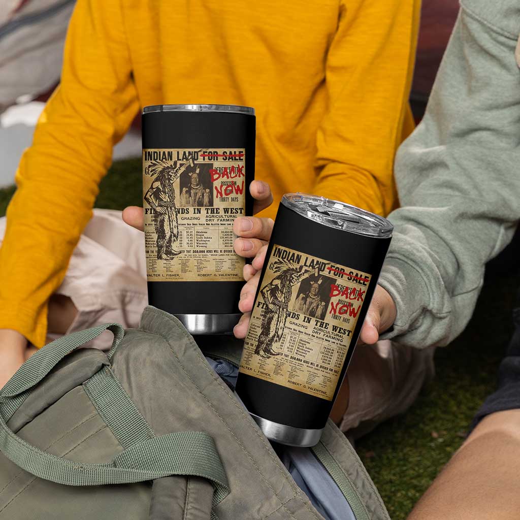 Native American Tumbler Cup Indian Land For Back Now TS10 Print Your Wear