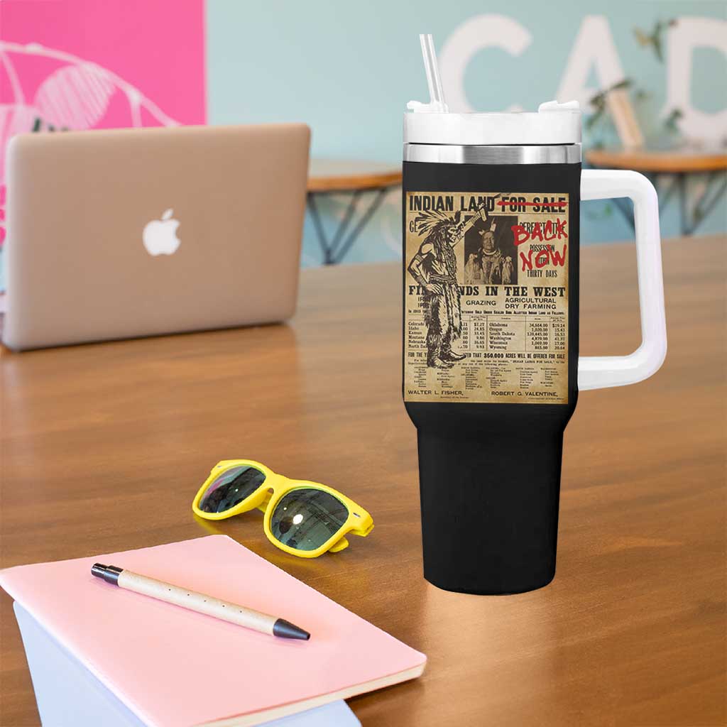 Native American Tumbler With Handle Indian Land For Back Now TS10 Print Your Wear
