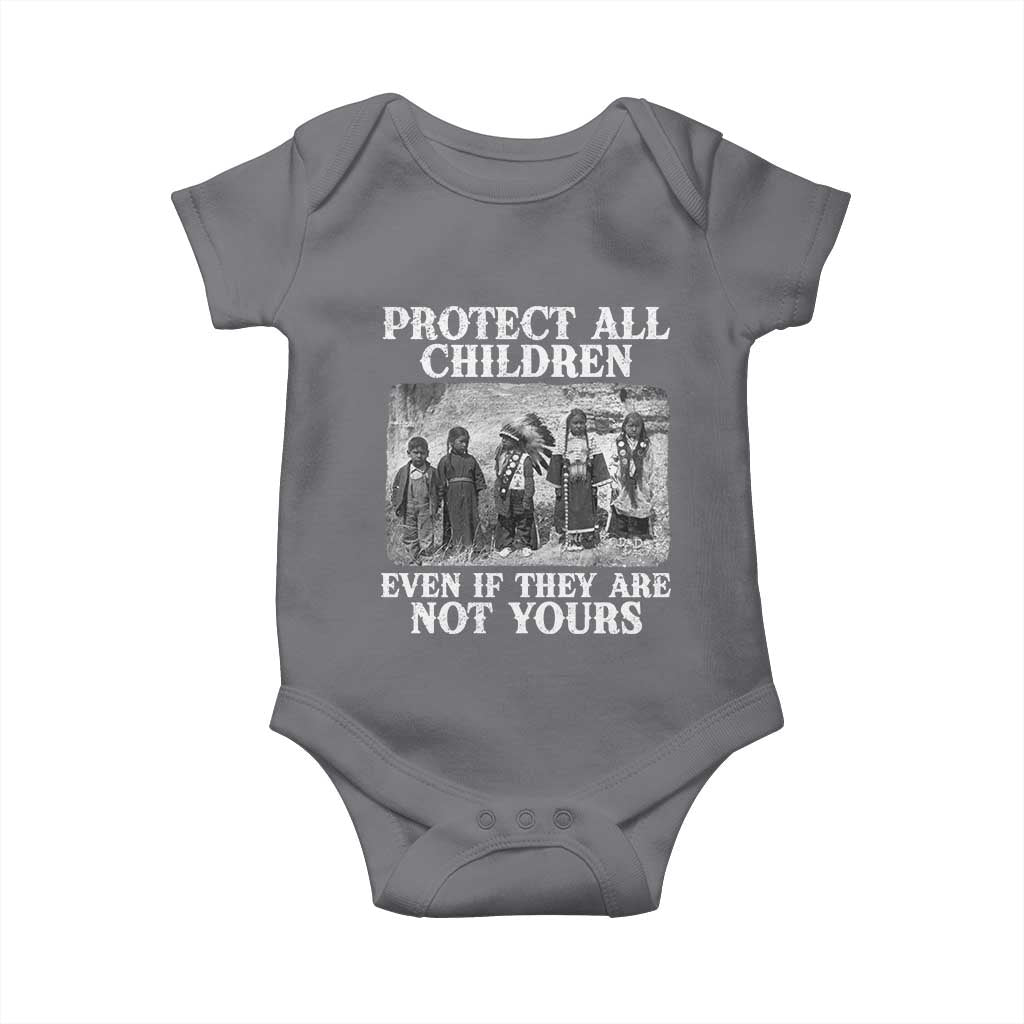 Native American Every Child Baby Onesie Protect All Children Even If They Are Not Yours TS10 Charcoal Print Your Wear