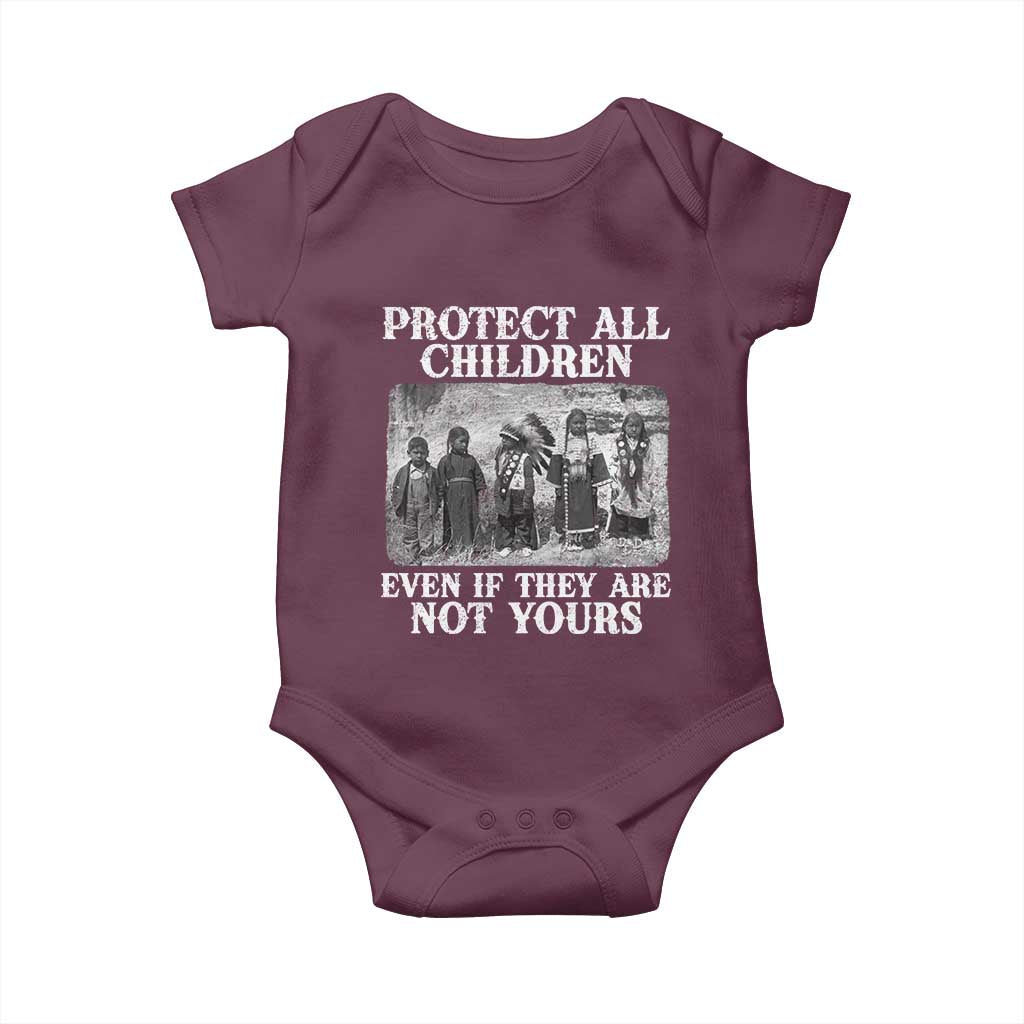 Native American Every Child Baby Onesie Protect All Children Even If They Are Not Yours TS10 Maroon Print Your Wear