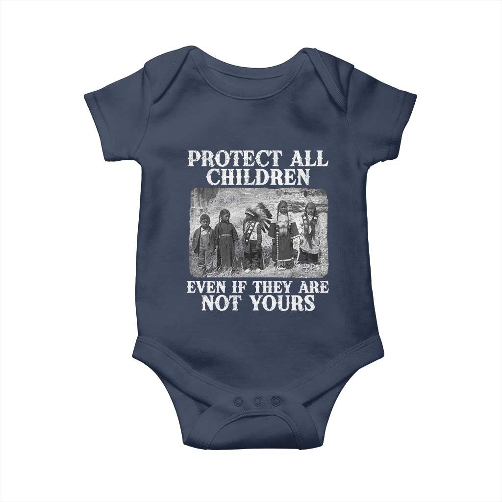 Native American Every Child Baby Onesie Protect All Children Even If They Are Not Yours TS10 Navy Print Your Wear