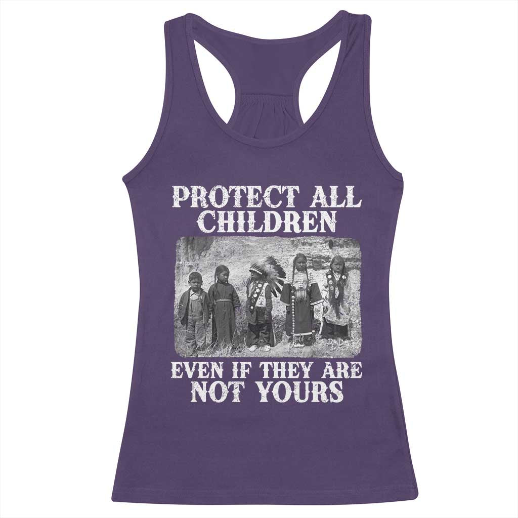 Native American Every Child Racerback Tank Top Protect All Children Even If They Are Not Yours TS10 Purple Print Your Wear