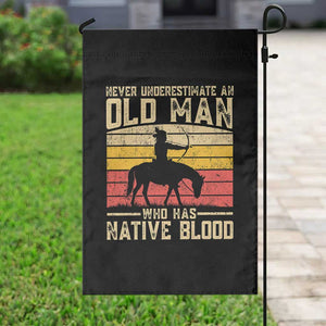 Funny Native American Garden Flag Never Underestimate An Old Man Native American TS10 Print Your Wear