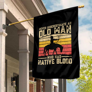 Funny Native American Garden Flag Never Underestimate An Old Man Native American TS10 Print Your Wear