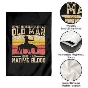 Funny Native American Garden Flag Never Underestimate An Old Man Native American TS10 Print Your Wear