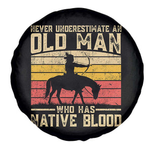 Funny Native American Spare Tire Cover Never Underestimate An Old Man Native American TS10 Print Your Wear