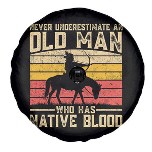 Funny Native American Spare Tire Cover Never Underestimate An Old Man Native American TS10 Print Your Wear