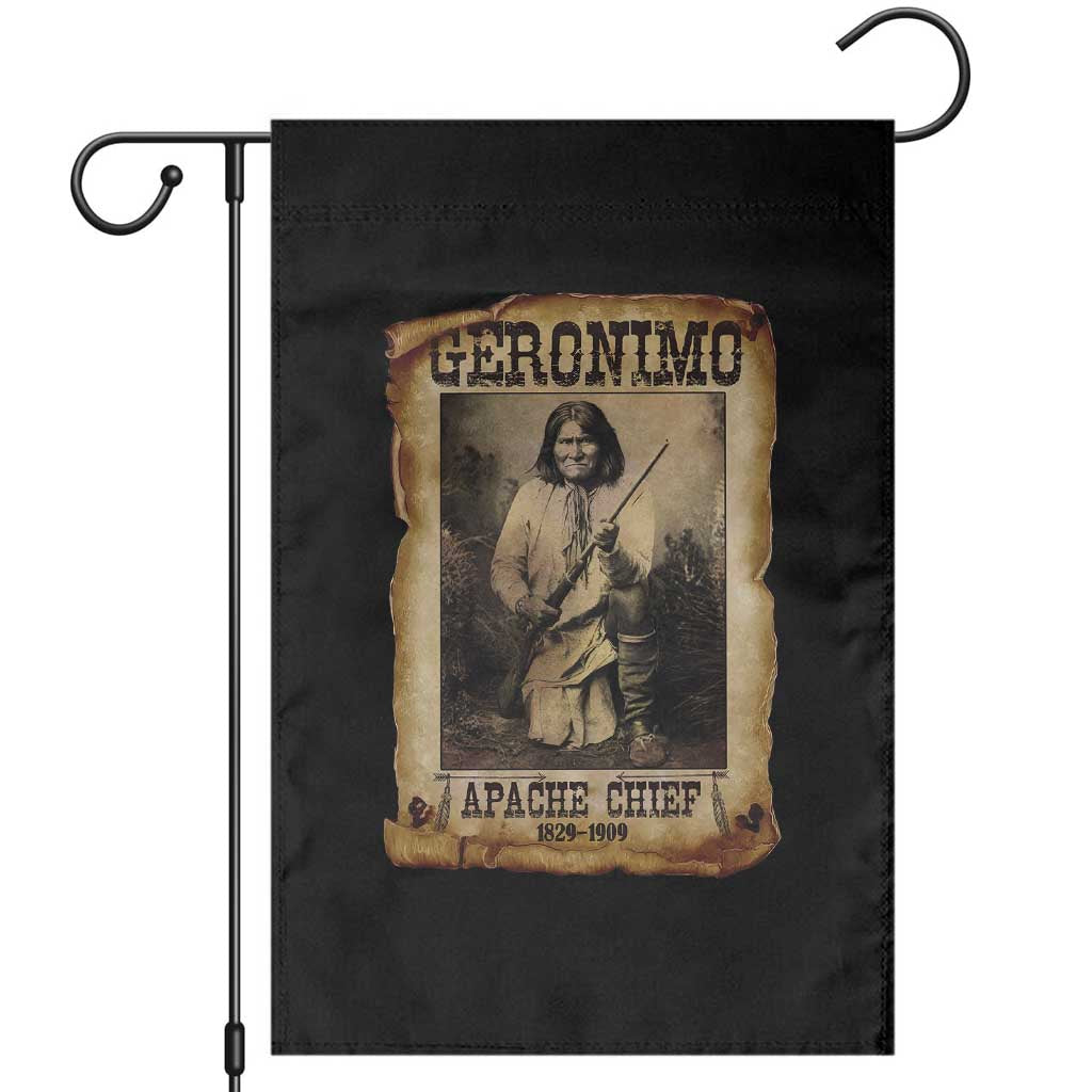 Geronimo Garden Flag Vintage Apache Warrior Native American TS10 Black Print Your Wear