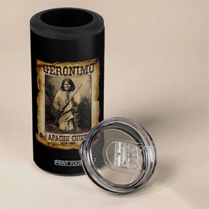 Geronimo 4 in 1 Can Cooler Tumbler Vintage Apache Warrior Native American TS10 Print Your Wear