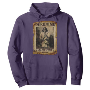 Geronimo Hoodie Vintage Apache Warrior Native American TS10 Purple Print Your Wear