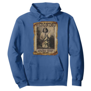 Geronimo Hoodie Vintage Apache Warrior Native American TS10 Royal Blue Print Your Wear