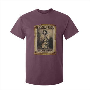 Geronimo T Shirt For Kid Vintage Apache Warrior Native American TS10 Maroon Print Your Wear