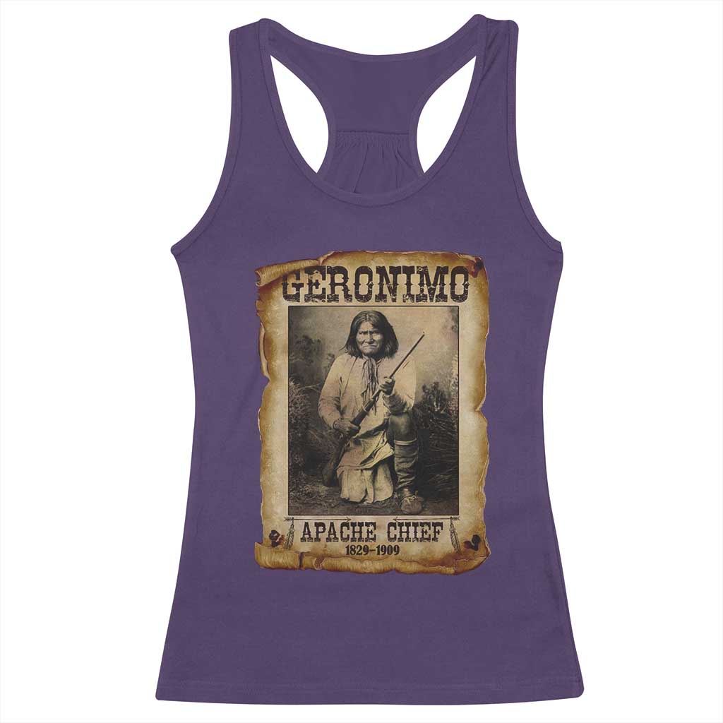 Geronimo Racerback Tank Top Vintage Apache Warrior Native American TS10 Purple Print Your Wear